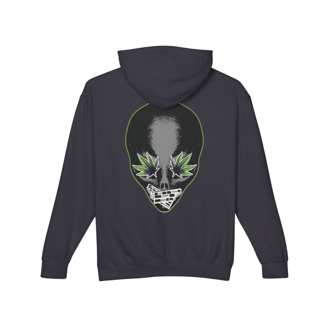 ALIEN WEED EYES White Hoodie