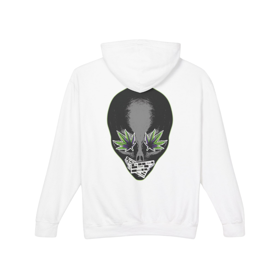 ALIEN WEED EYES White Hoodie