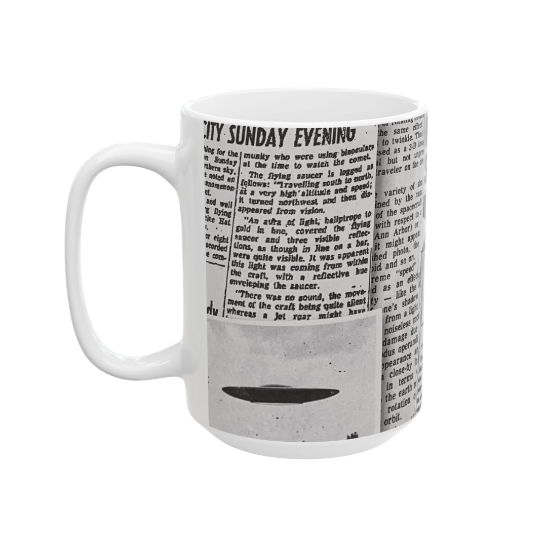 "Headline Saucers" UFO Mug
