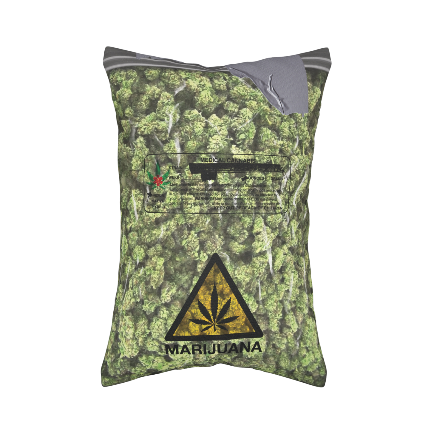 Cosmic Kush-ins Alien Weed Lumbar Pillow