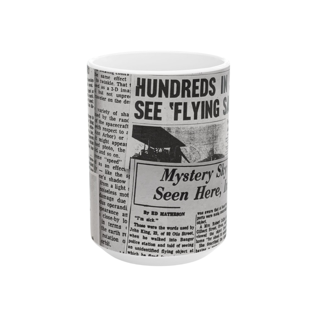 "Headline Saucers" UFO Mug