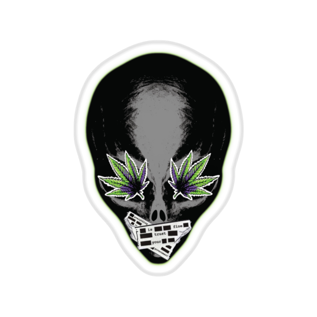 ALIEN WEED EYES Die-Cut Sticker